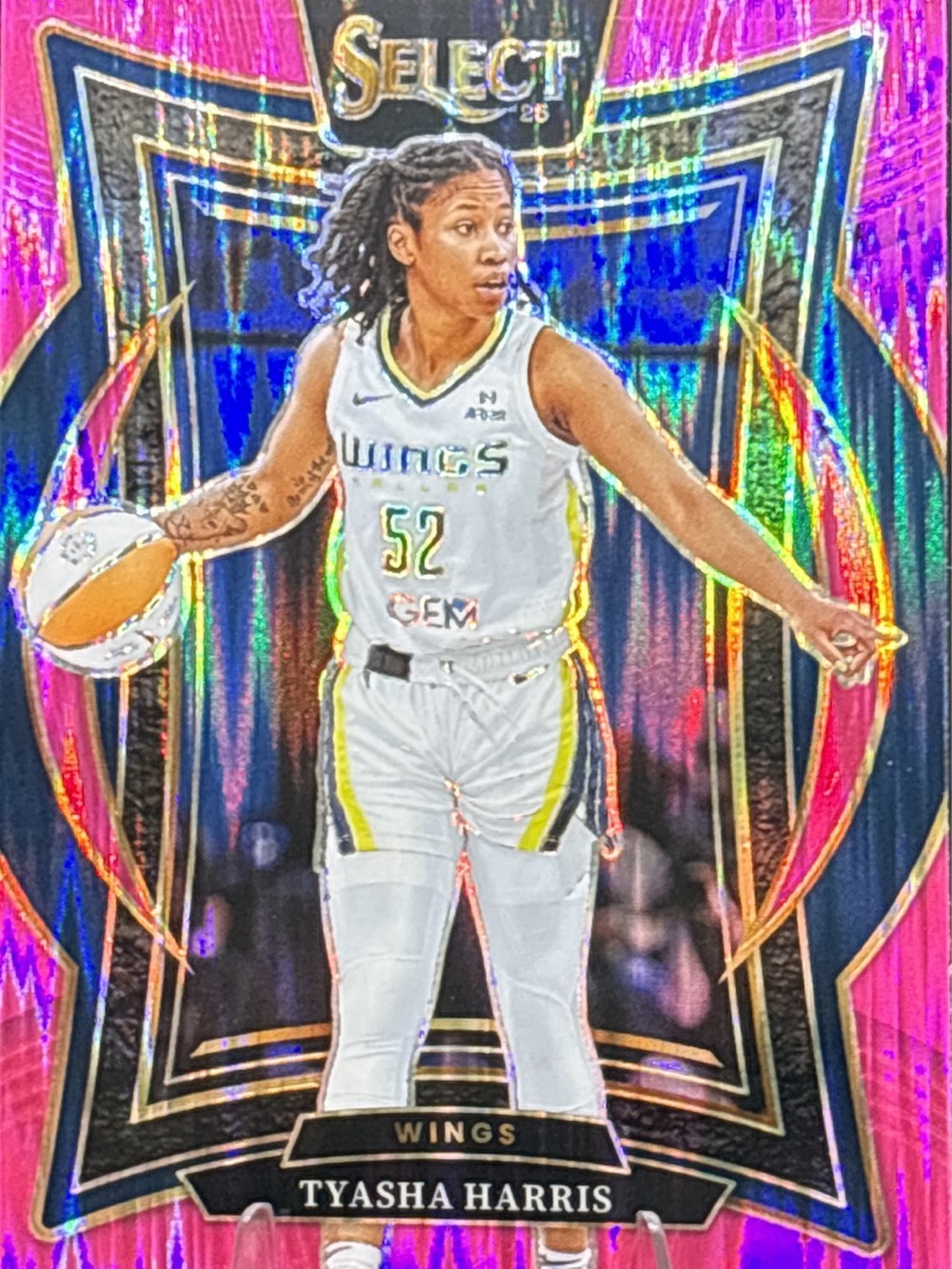 Panini Select Pink Tyasha Harris WNBA Card - Pink Parallel Prizm